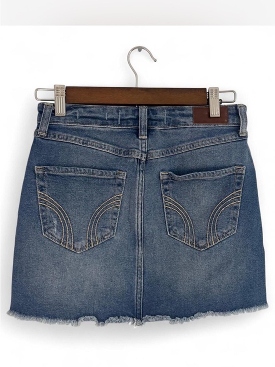 Hollister Dresses & Skirts - Y2K Hollister high rise distressed denim mini skirt
